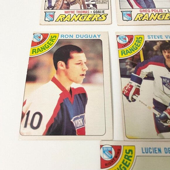 Vtg Lot of 28 1977-78 O Pee Chee New York Rangers NHL Hockey Cards Damaged - Picture 10 of 16